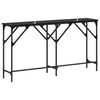 vidaXL Konsolentisch Schwarz Eichen-Optik 140 x 29 x 75 cm