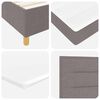 vidaXL Boxspringbett mit Matratze mit Kopfteil Taupe 200 x 80 cm Stoff