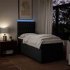 vidaXL Boxspringbett mit Matratze Schwarz 90x190 cm Stoff