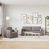 vidaXL Sofa 180cm 2 pcs Taupe Metall