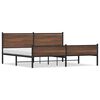 vidaXL Metallbett ohne Matratze Braun Eichen-Optik 200x200 cm