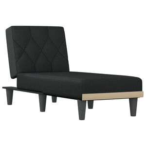 vidaXL Chaiselongue Schwarz Stoff
