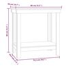 vidaXL Werkbank 80x50x80 cm Massivholz Kiefer