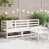 vidaXL 3-tlg. Garten-Lounge-Set Wei&szlig; Kiefer Massivholz