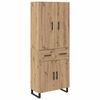 vidaXL Highboard 2 stk. Artisan-Eiche 69,5 x 34 x 180 cm