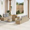 vidaXL Gartensofa-set mit Kissen 8 pcs Beige Poly-Rattan