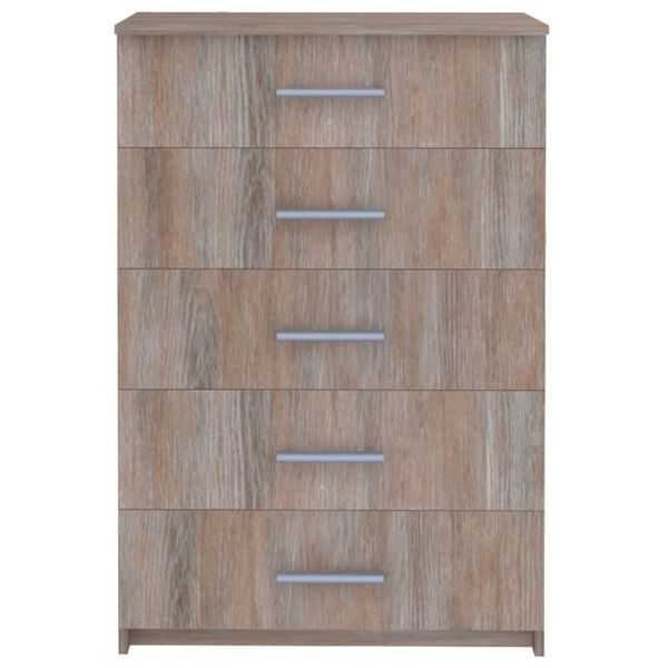 vidaXL Kommode Grau Sonoma-Eiche 71x35x108 cm Holzwerkstoff