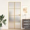vidaXL Innent&uuml;r Schlank Golden 93x201,5 cm Hartglas und Aluminium