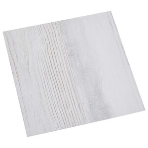 vidaXL Bodenplanken Wei&szlig; und Hellgrau 5,11 m&sup2; 55 Stk. PVC