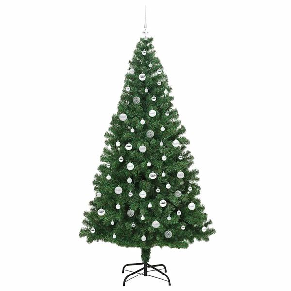 vidaXL K&uuml;nstlicher Weihnachtsbaum mit 300 LEDs mit St&auml;nder Gr&uuml;n 210 cm