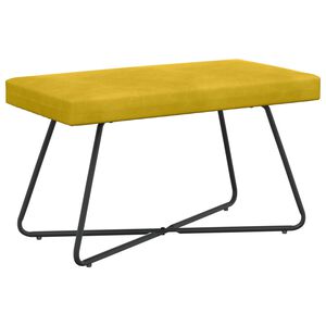 vidaXL Bank Gelb 80 x 40 x 45 cm Samt