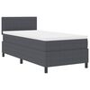 vidaXL Boxspringbett Dunkelgrau und Wei&szlig; 90 x 190 cm Cordstoff
