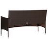 vidaXL 4-tlg. Garten-Lounge-Set mit Auflagen Poly Rattan Braun