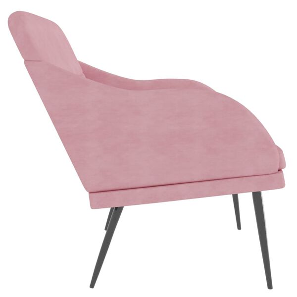 vidaXL Sitzbank Rosa 110x76x80 cm Samt