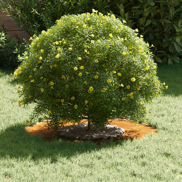 vidaXL geeignet f&uuml;r flachen Baumring Braun &Oslash;30 / 60 cm Wetterfeststahl