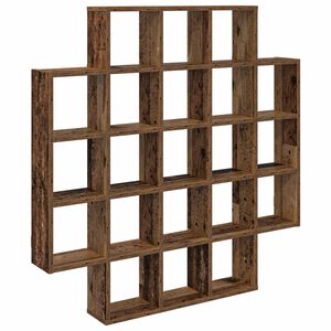 vidaXL Wandregal Altholz 100 x 13 x 100 cm Holzwerkstoff