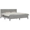 vidaXL Bettgestell mit Matratze Hellgrau 180 x 200 cm Samt
