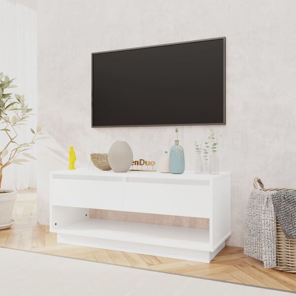 vidaXL TV-Schrank Weiß 102x41x44 cm Holzwerkstoff