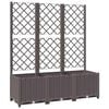 vidaXL Garten-Pflanzgef&auml;&szlig; mit Spalier Braun 120 x 40 x 136 cm PP