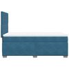 vidaXL Boxspringbett mit Matratze Blau 90x200 cm Samt