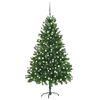 vidaXL K&uuml;nstlicher Weihnachtsbaum Beleuchtung & Kugeln 210 cm Gr&uuml;n