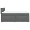 vidaXL Boxspringbett mit Matratze Dunkelgrau 140x190 cm Stoff