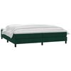 vidaXL Boxspringbett mit Matratze Dunkelgr&uuml;n 180x210 cm Samt