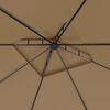 vidaXL Pavillon 3x3x2,7 m Taupe 160 g/m²