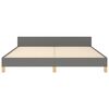 vidaXL Bettgestell mit Kopfteil Dunkelgrau 180x200 cm Stoff
