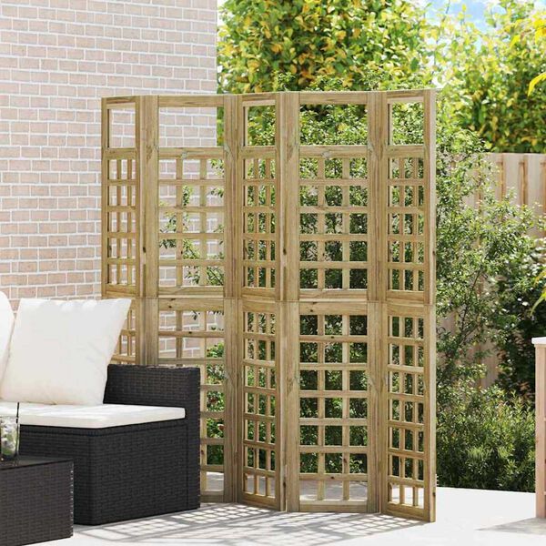 vidaXL Sichtschutz 5 pcs Braun 200 x 180 cm Imprägniertes Kiefernholz