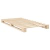 vidaXL Massivholzbett mit Kopfteil 100x200 cm Kiefer