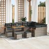 vidaXL Gartensofa-set mit Kissen 13 pcs Grau