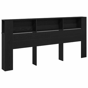 vidaXL Kopfteil Schrank Schwarz Eichen-Optik 220 x 18,5 x 102,5 cm
