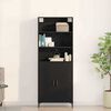 vidaXL Highboard Schwarz Eichen-Optik 69,5 x 34 x 180 cm Holzwerkstoff