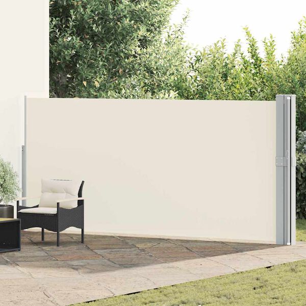vidaXL Ausziehbare Seitenmarkise 170x1200 cm Creme