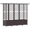 vidaXL Hochbeet mit Rankgitter und Dach Braun 202 x 40 x 138 cm PP