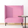 vidaXL Hoher R&uuml;cken Sofa 101cm Rosa Stoff
