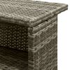 vidaXL 3-tlg. Gartenbar-Set mit Kissen Grau Poly Rattan