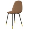vidaXL Esszimmerst&uuml;hle 2 Stk. Braun Stoff