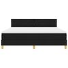 vidaXL LED Boxspringbett mit Matratze Schwarz 180 x 200 cm Stoff