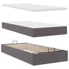 vidaXL Ottoman-Bett mit Matratze Grau 100x200 cm Kunstleder