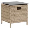 vidaXL 6-tlg. Garten-Sofagarnitur mit Kissen L-Form Beige Poly Rattan