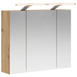 vidaXL Badezimmerspiegelschrank Artisan-Eiche 60 x 14,5 x 50 cm
