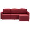 vidaXL Modulares 3-Sitzer-Schlafsofa Weinrot Stoff