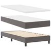vidaXL Boxspringbett mit Matratze Grau 100 x 200 cm Kunstleder