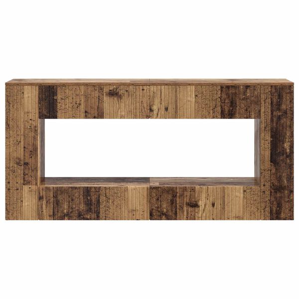 vidaXL Konsolentisch Gestreift Altholz 155 x 29 x 74 cm Holzwerkstoff