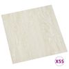 vidaXL Bodenplanken 55 pcs Creme 5,11 m&sup2; PVC