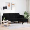 vidaXL Sofa Set mit Kissen Schwarz 173 x 131 x 67 cm Polyester