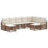 vidaXL Gartensofa-set 9 pcs Beige Poly-Rattan