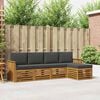vidaXL Sofagarnituren 5 pcs Natur und Anthrazit Massivholz Akazie